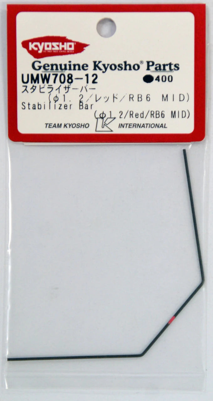 KYOSHO UMW708-12 Stabilizer Bar (Dia. 1.2/Red/RB6 MID)