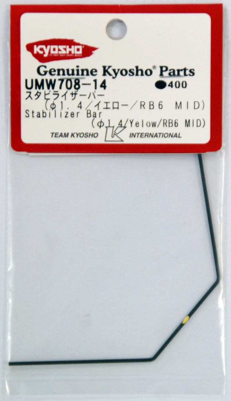 KYOSHO UMW708-14 Stabilizer Bar (Dia. 1.4/Yellow/RB6 MID)