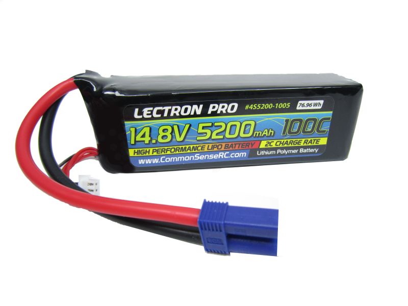 COMMON SENSE RC 4S5200-1005 14.8V 5200mAh 100C Lipo Battery with EC5 Connector