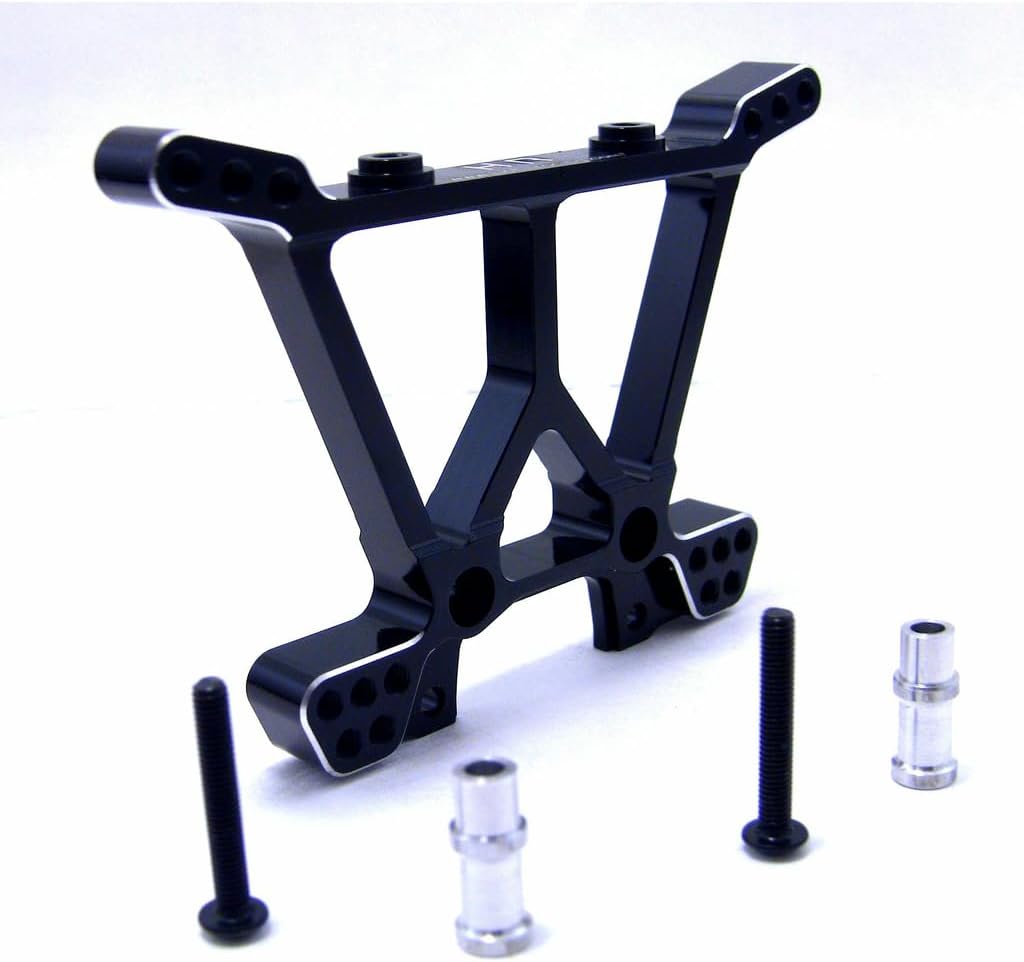 HOT RACING SLF3001 Black Aluminum Rear Shock Tower for the Traxxas Slash 4x4, Stampede