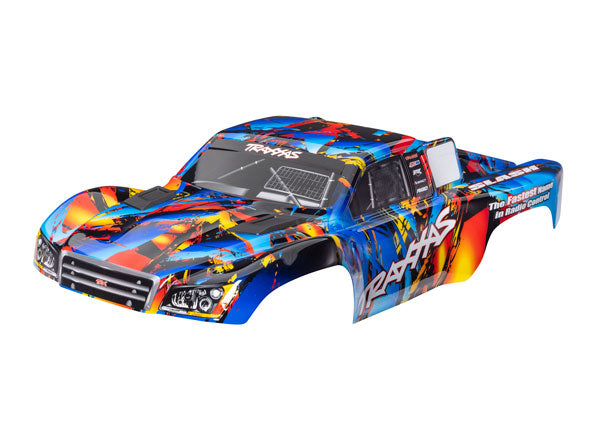 TRAXXAS 5848-RNR Body, Slash® 4X4 (also fits Slash® VXL & Slash® 2WD), Rock n' Roll (painted, decals applied) (assembled with front & rear latches for clipless mounting)