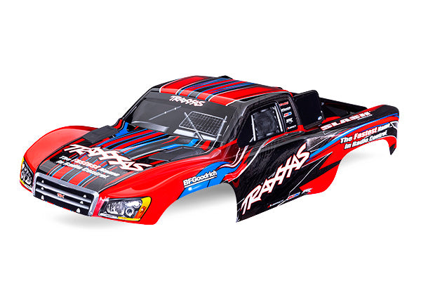 TRAXXAS 5924-RED Body, Slash® 2WD (also fits Slash® VXL & Slash® 4X4), red (painted, decals applied) (assembled with front & rear latches for clipless mounting)
