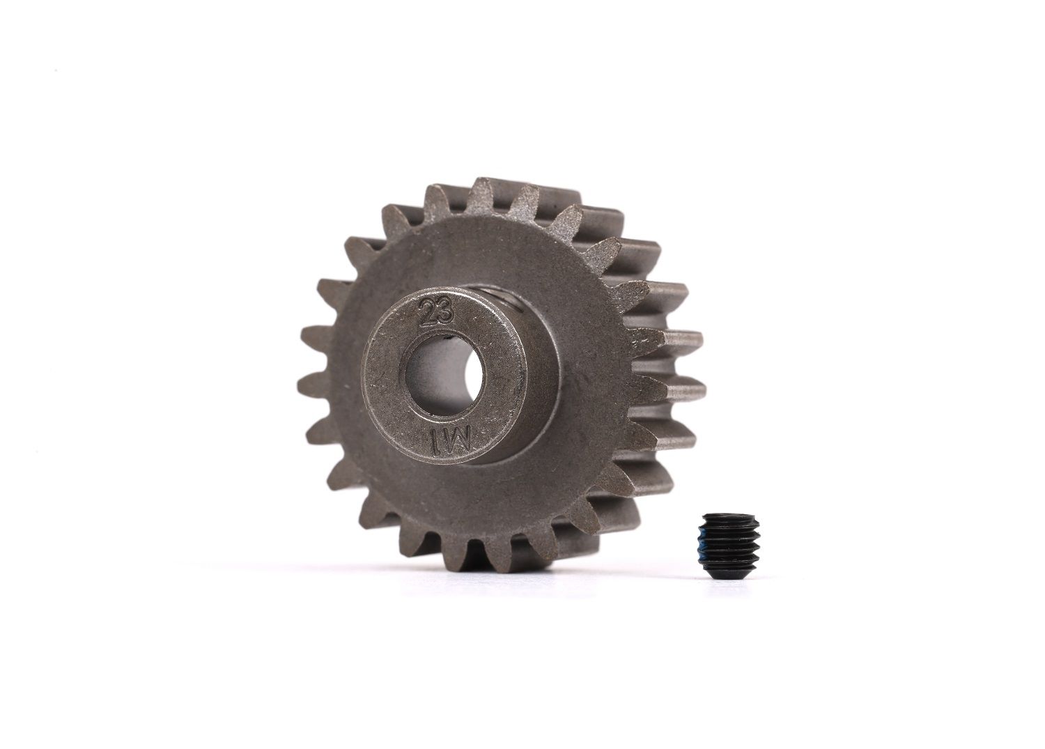 TRAXXAS 6481X Gear, 23-T pinion (1.0 metric pitch) (fits 5mm shaft)/ set screw (for use only with steel spur gears)