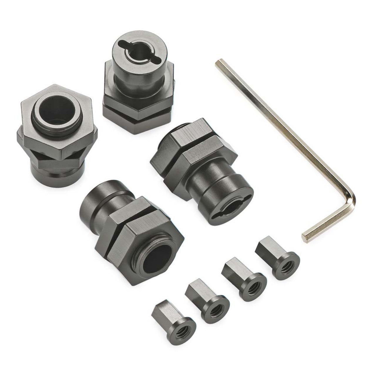 STRC STA31266GM ST Racing Concepts Aluminum Hex Conversion 17mm Gun Metal Wraith / AX10 Deadbolt