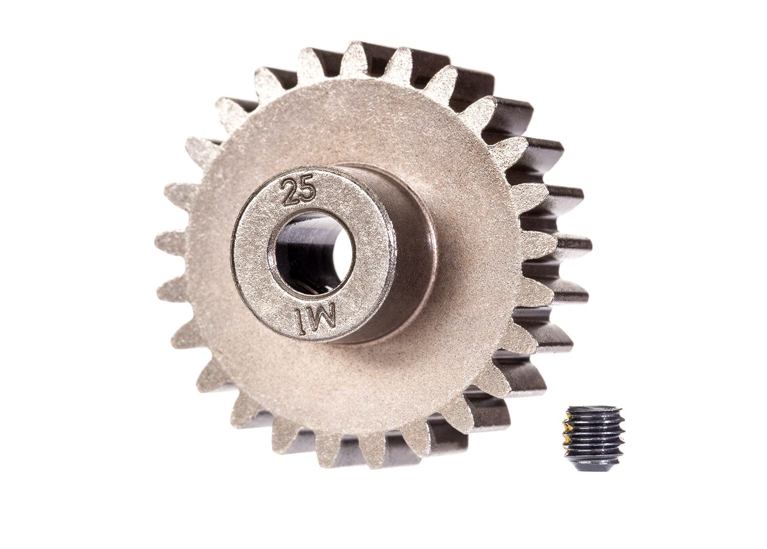 TRAXXAS 6492X Gear, 25T pinion MOD1 (fits 5mm shaft)/ set screw (for use only with steel spur gears)