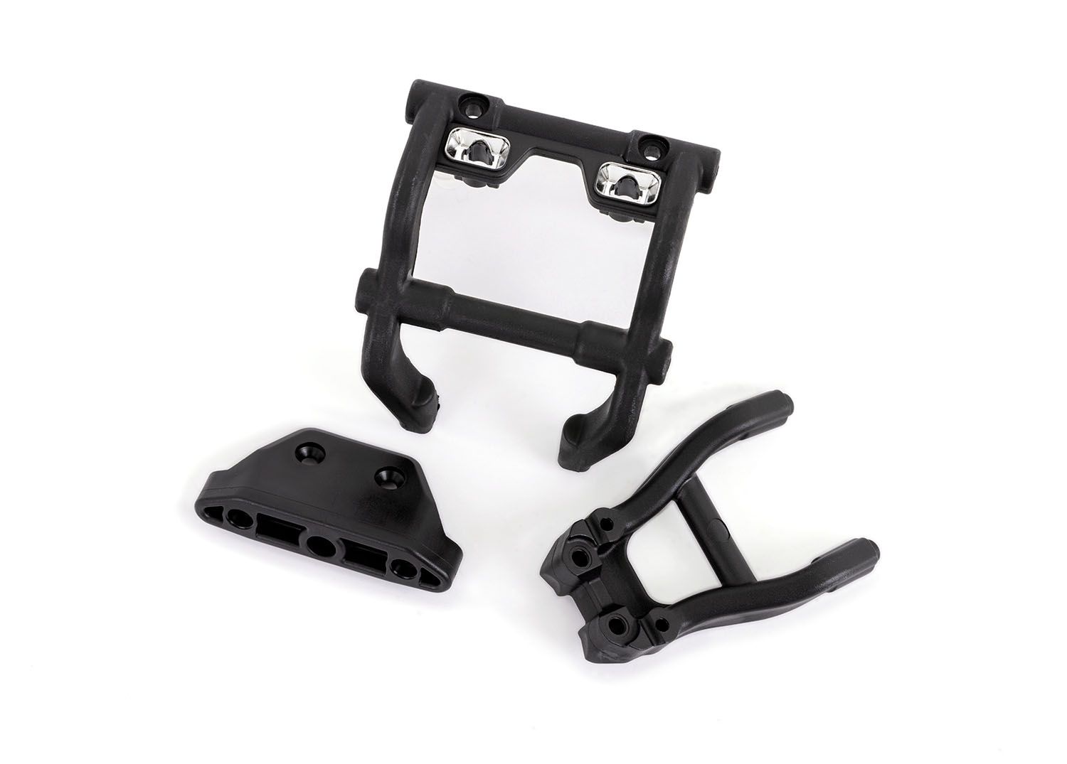 TRAXXAS 6777X WHEELIE BAR MOUNT/SKIDPLTE BLACK