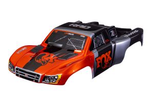 TRAXXAS 6849-FOX Body, Slash® VXL 2WD (also fits Slash® 4X4), Fox® Edition (painted, decals applied) (assembled with front & rear latches for clipless mounting)