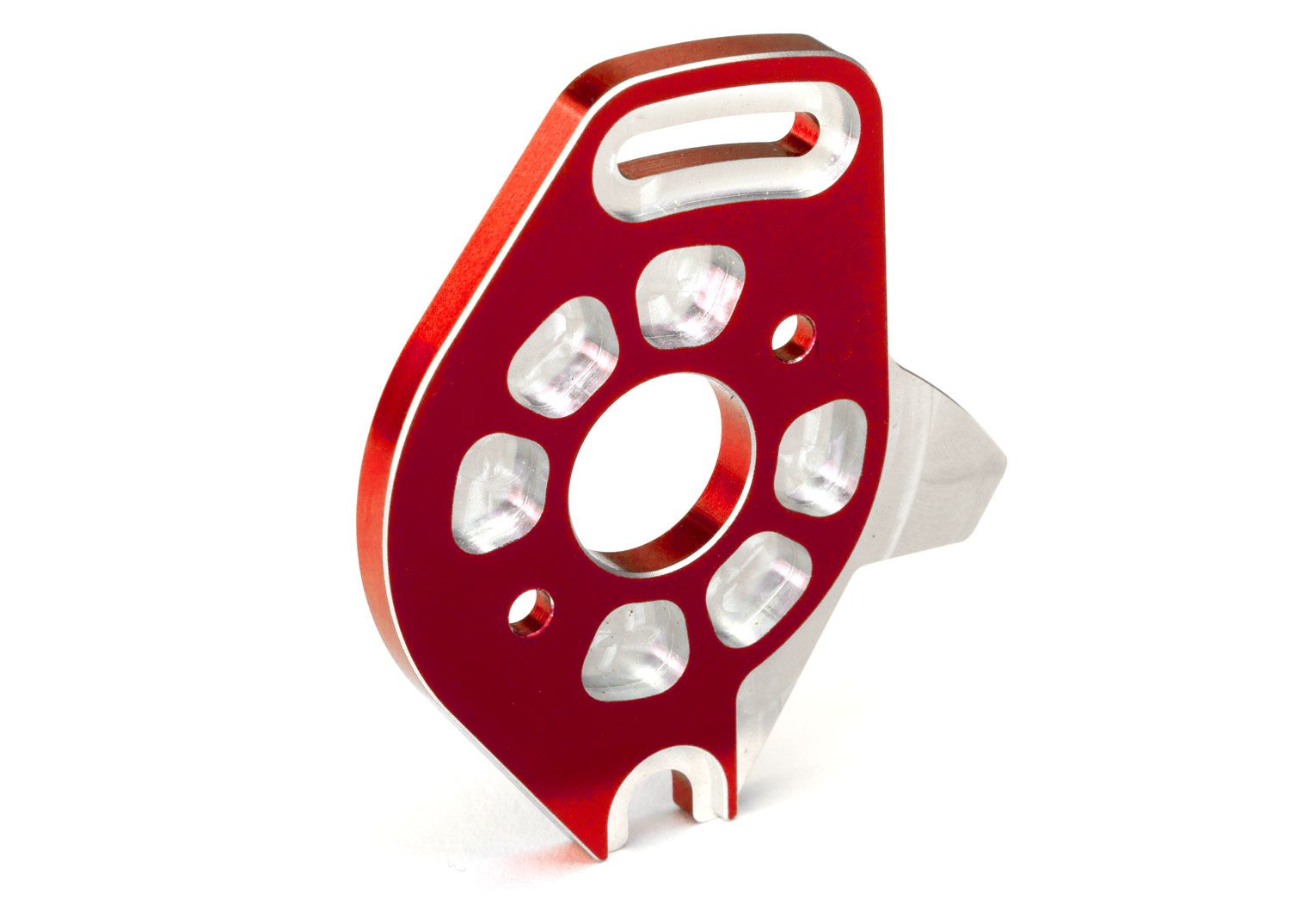 TRAXXAS 6890R Plate, motor, 6061-T6 aluminum (red-anodized)