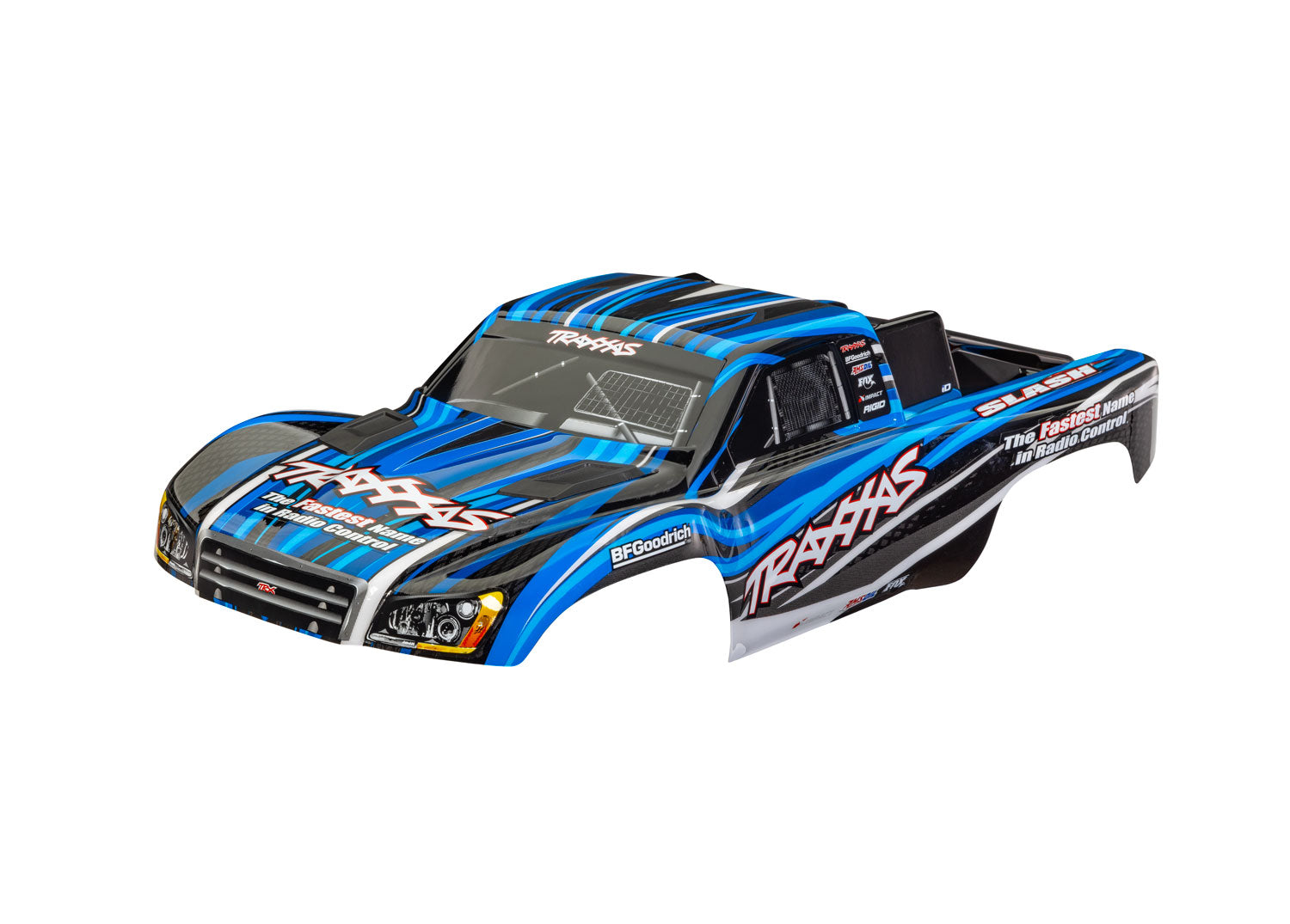 TRAXXAS 6910 Body, Slash® 4X4 (also fits Slash® VXL & Slash® 2WD), (painted, decals applied) (assembled with front & rear latches for clipless mounting)