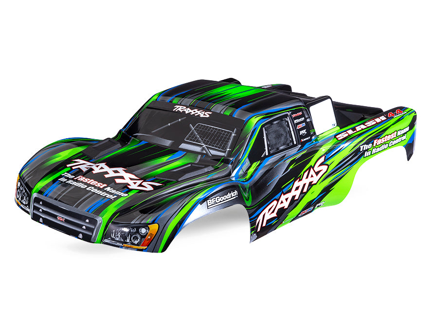 TRAXXAS 6932  Body, Slash® 4X4 (painted, decals applied) (assembled with front & rear body mount latches for clipless mounting)