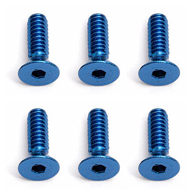 ASSOCIATED 6934 FT Screws, Blue Aluminum 4-40 x 3/8 in FHCS