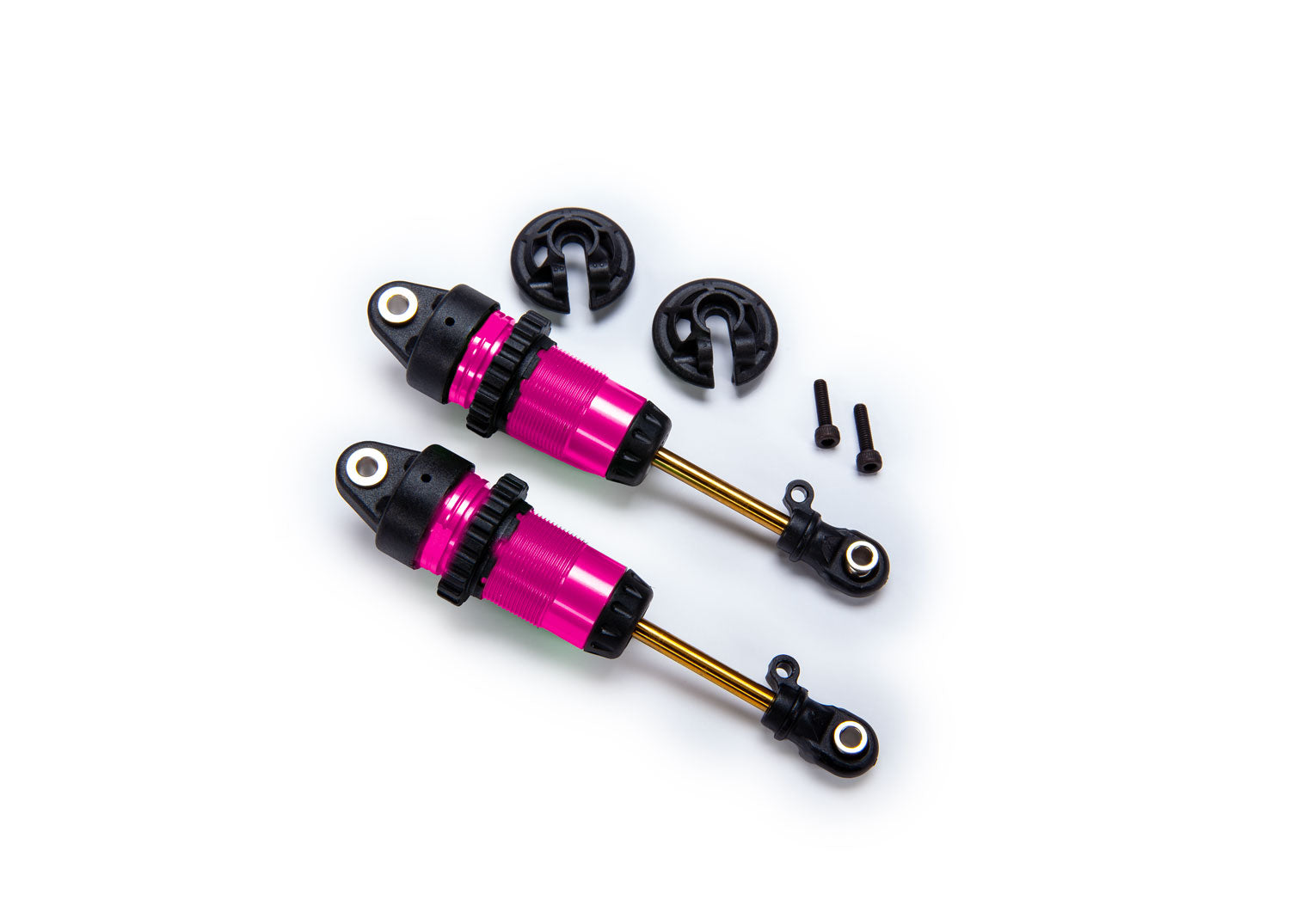 TRAXXAS 7461-PINK 1/10 Pink Aluminum Long GTR Shocks (2)