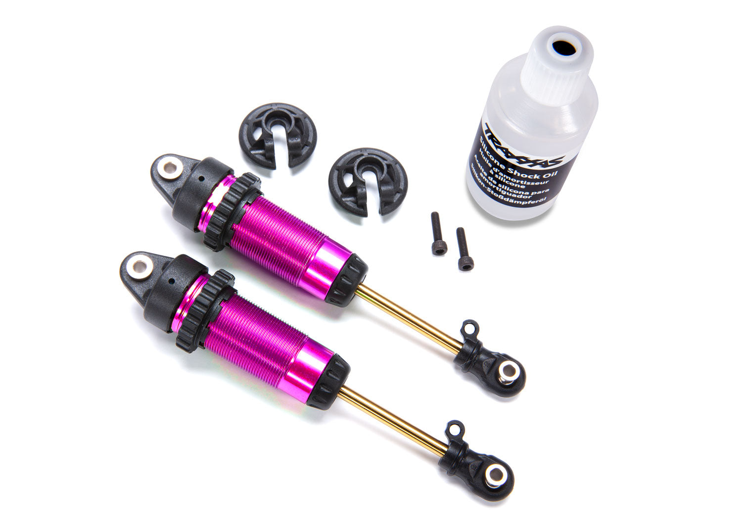 TRAXXAS 7462-PINK 1/10 Pink Aluminum XX-Long GTR Shocks (2)