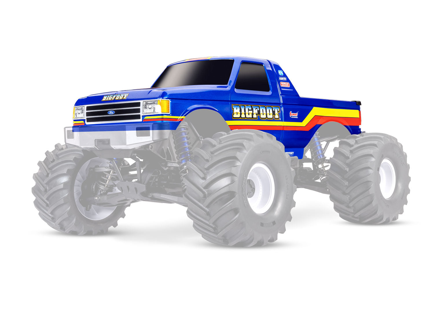 TRAXXAS 7691-BLUE X-Monster Bigfoot No. 8 Body