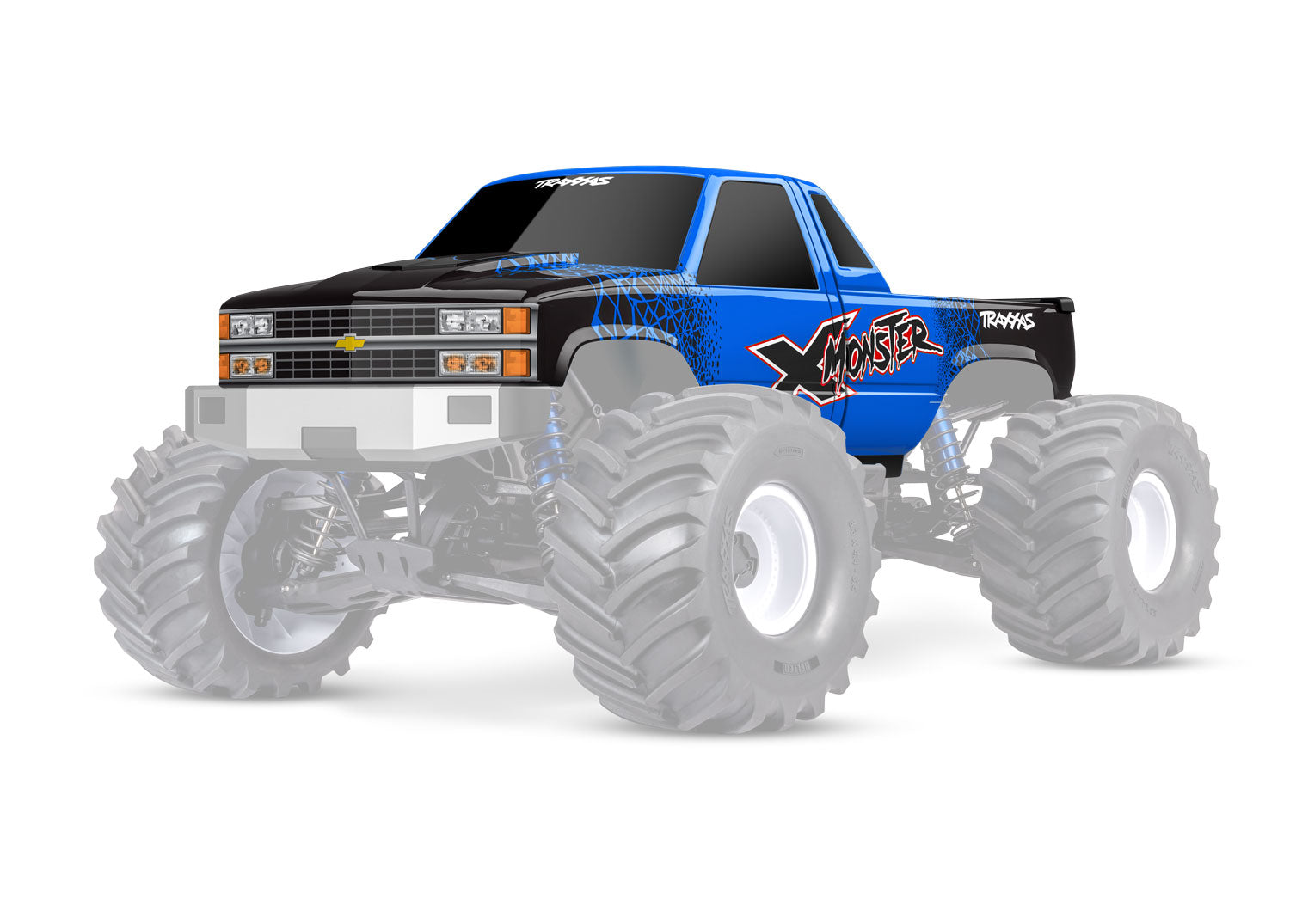 TRAXXAS 7697-BLUE Blue X-Monster Chevrolet GMT400 CK Truck Body