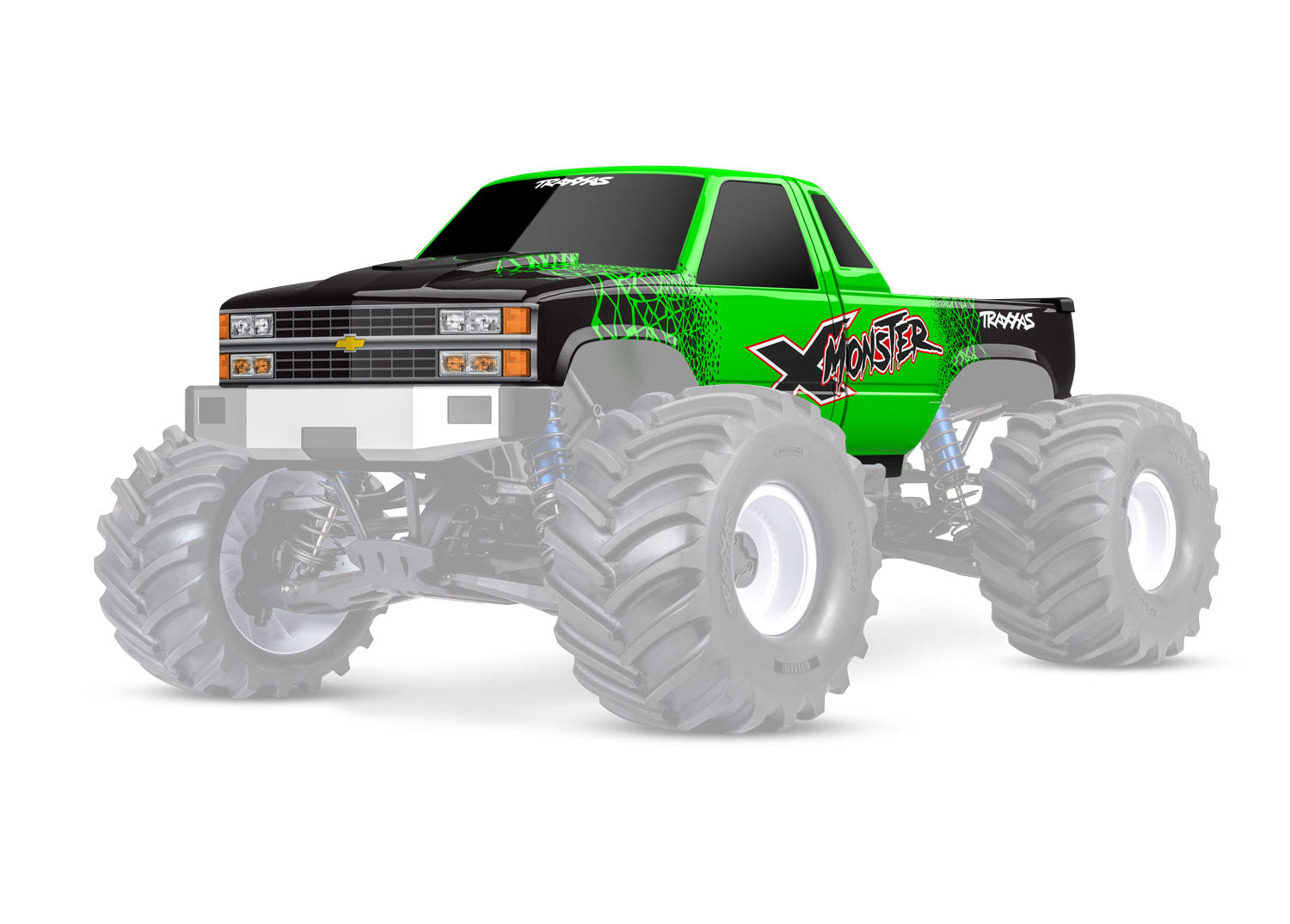 TRAXXAS 7697-GRN Green X-Monster Chevrolet GMT400 CK Truck Body