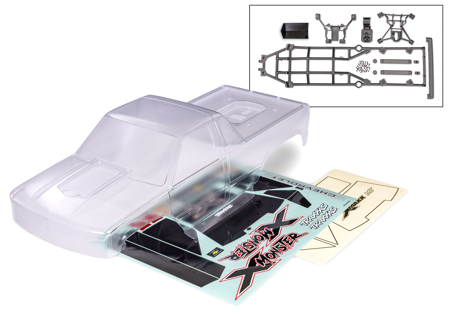 TRAXXAS 7697R Heavy Duty X-Monster Chevrolet GMT400 CK Clear Body