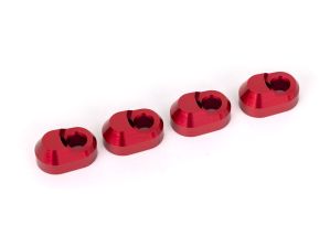 TRAXXAS 7743-RED Suspension pin retainer, 6061-T6 aluminum (red-anodized) (4)