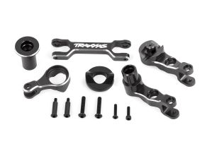 TRAXXAS 7746-GRAY Steering bellcranks (left & right)/ draglink (6061-T6 aluminum, gray-anodized) (fits X-Maxx®)