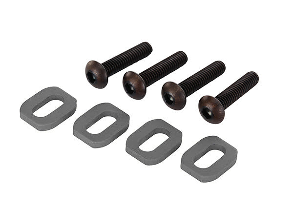 TRAXXAS 7759-GRAY Gray Aluminum Motor Mount Washers (4)