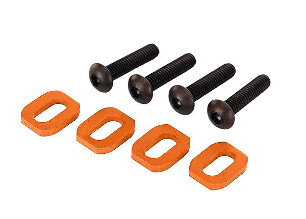 TRAXXAS 7759-ORNG Orange Aluminum Motor Mount Washers (4)