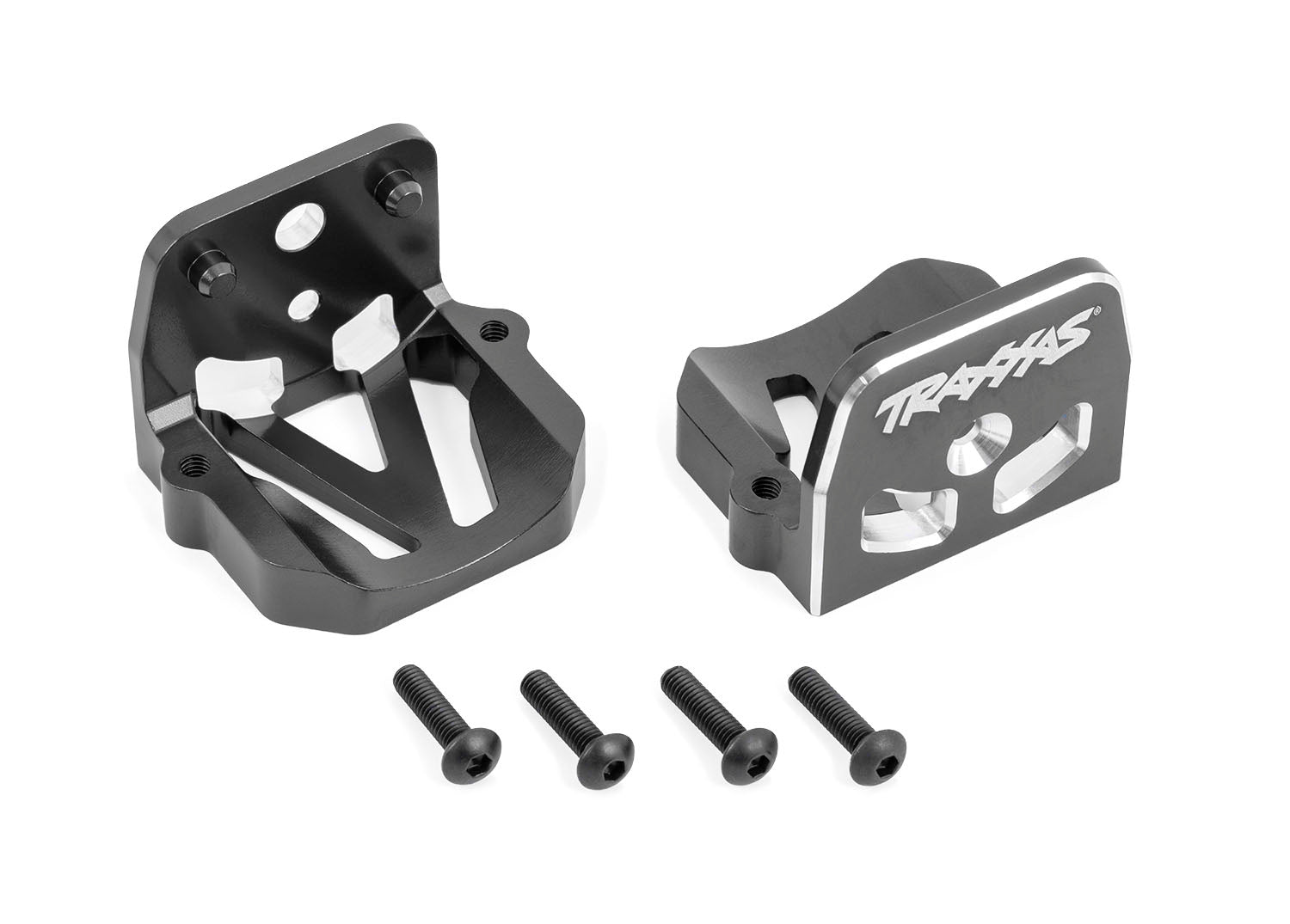 TRAXXAS 7760-GRAY Gray Aluminum Motor Mounts (F&R)