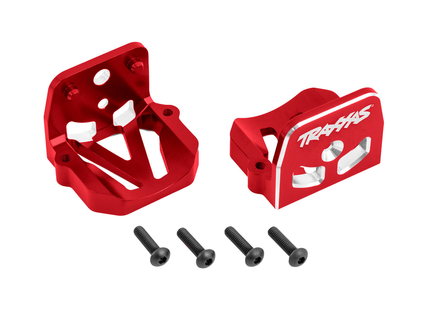 TRAXXAS 7760-RED Red Aluminum Motor Mounts (F&R)