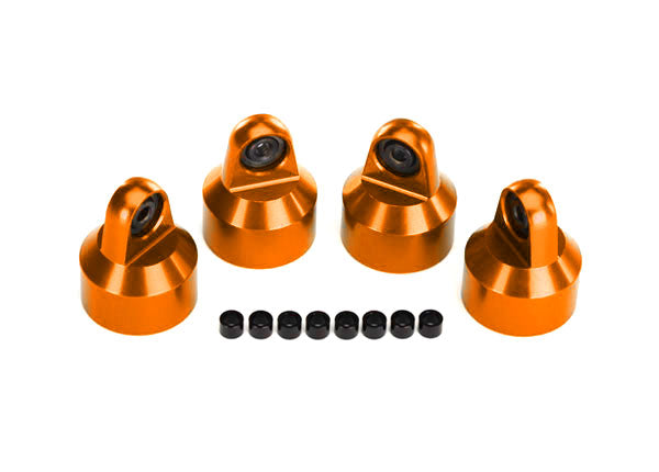 TRAXXAS 7764-ORANGE Orange Aluminum GTX Shock Caps (4)