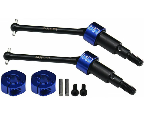 HOT RACING GRM288NR Steel Rear CVD Axles Drive Shafts Set B : Grom