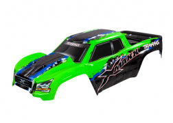 TRAXXAS 7811G Body, X-Maxx®, green (painted, decals applied) (assembled with front & rear body mounts, rear body support, and tailgate protector)