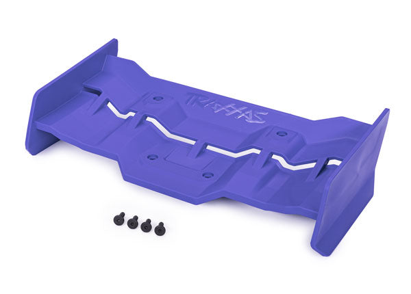TRAXXAS 7821X Wing, blue/ 4x12mm FCS (4)