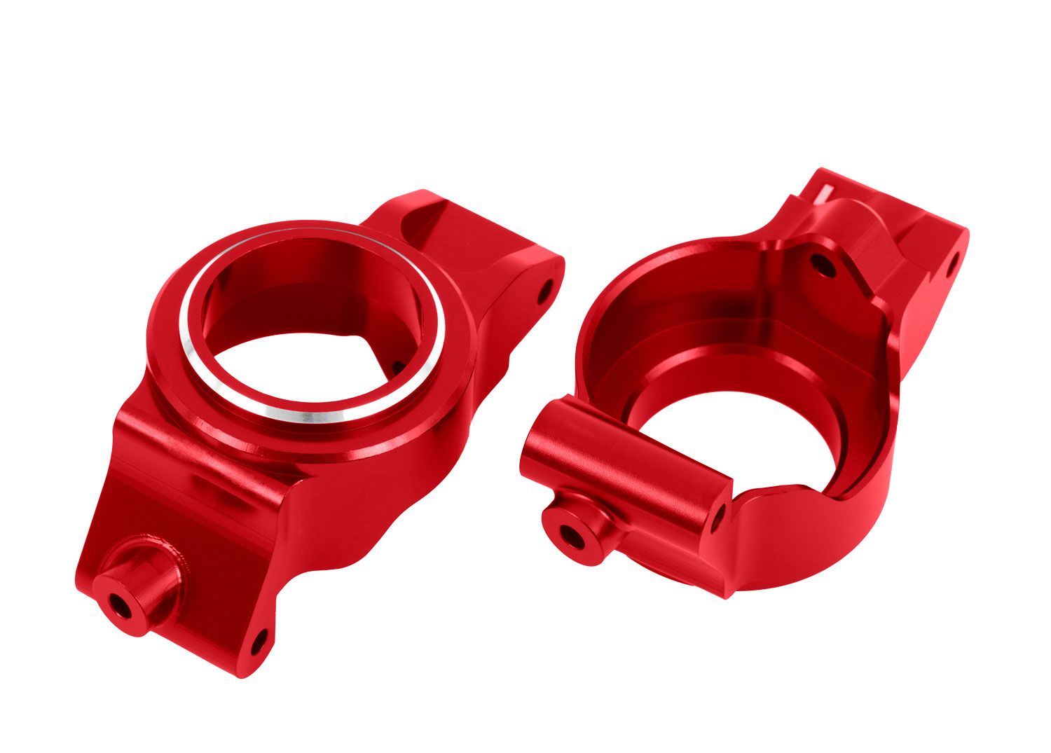 TRAXXAS 7832-RED Carriers, stub axle (red-anodized 6061-T6 aluminum) (left & right)