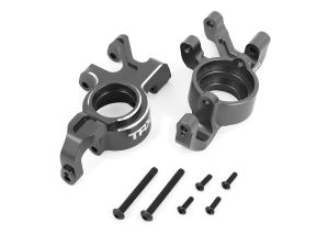TRAXXAS 7836-GRAY Steering blocks, 6061-T6 aluminum (gray-anodized), left & right