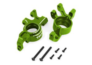 TRAXXAS 7836-GREEN Steering blocks, 6061-T6 aluminum (green-anodized), left & right