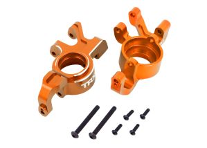 TRAXXAS 7836-ORANGE Steering blocks, 6061-T6 aluminum (orange-anodized), left & right