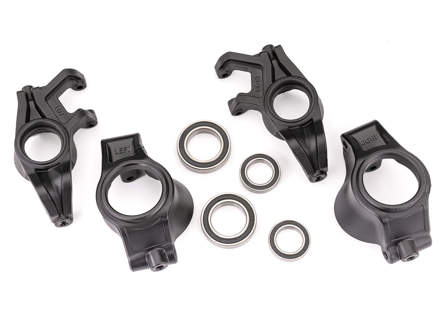 TRAXXAS 7836X Steering blocks, left & right/ caster blocks (c-hubs), left & right/ 20x32x7mm bearings (2)/ 15x24x5mm bearings (2)