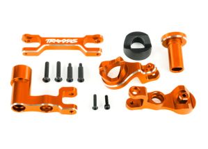 TRAXXAS 7843-ORANGE Steering bellcranks (left & right)/ draglink (6061-T6 aluminum, orange-anodized) (fits XRT™)