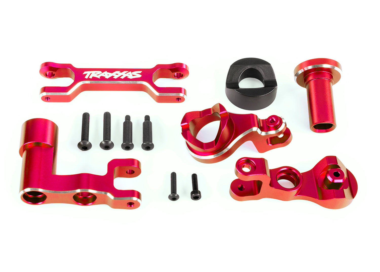 TRAXXAS 7843-RED X-Series Red Aluminum Steering Bellcrank Assembly