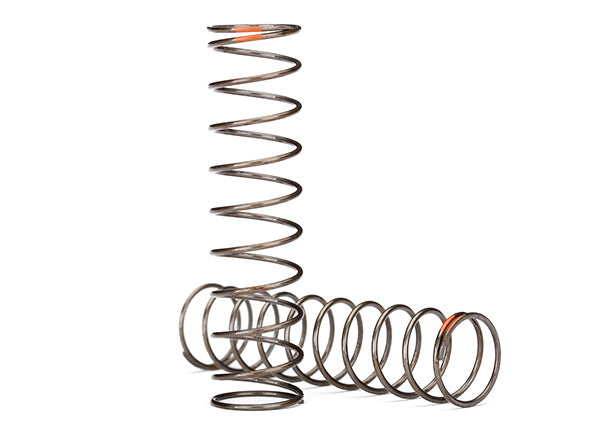 TRAXXAS 8044 Springs, shock (natural finish) (GTS) (0.39 rate, orange stripe) (2)