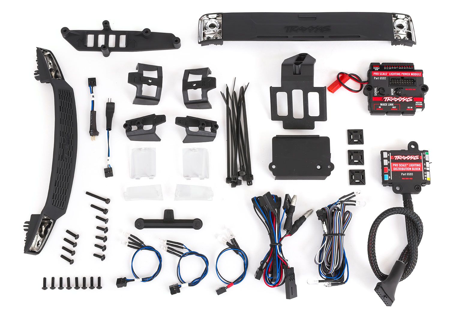 TRAXXAS 8085X LED light set, TRX-4® Sport, complete with power module (contains headlights, tail lights, & distribution block) (fits #8111 or #8112 body)