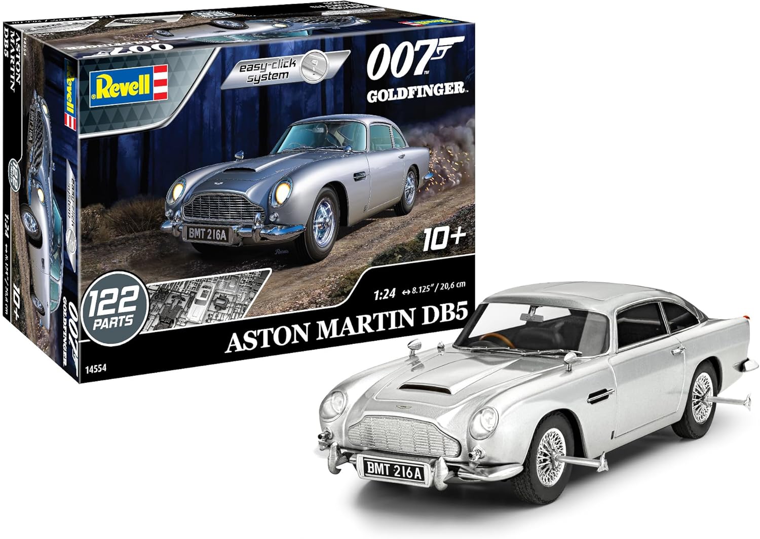 REVELL 14554 1/24 Aston Martin DB5 James Bond 007 Goldfinger Snap Click