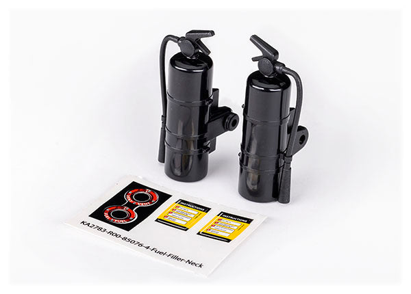 TRAXXAS 8422-BLK UDR Replica Black Fire Extinguishers with Decals (2)