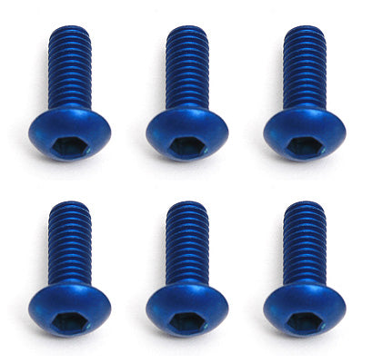 ASSOCIATED 8552 FT Screws, Blue Aluminum M3x8 mm BHCS