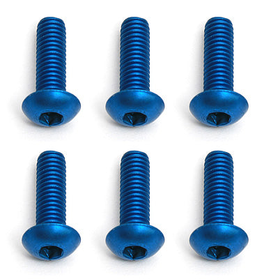 ASSOCIATED 8554 FT Screws, Blue Aluminum M3x10 mm BHCS