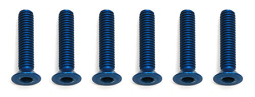 ASSOCIATED 8567 FT Screws, Blue Aluminum M3x14 mm FHCS