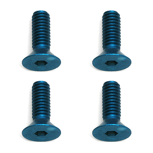 ASSOCIATED 8570 FT Screws, Blue Aluminum M4x12 mm FHCS