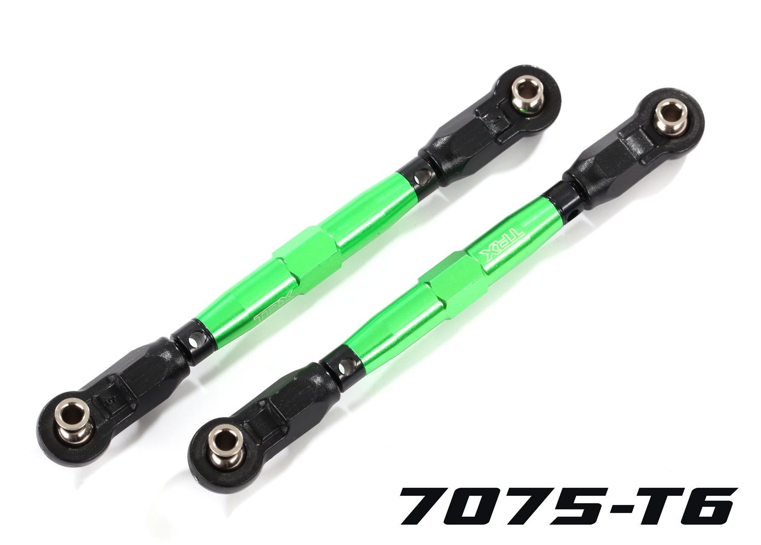 TRAXXAS 8948G Toe links, front (TUBES green-anodized, 7075-T6 aluminum, stronger than titanium) (88mm) (2)/ rod ends, rear (4)/ rod ends, front (4)/ aluminum wrench (1)