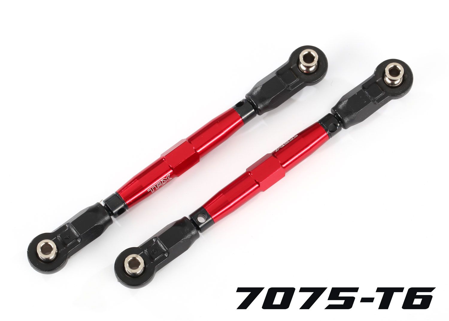 TRAXXAS 8948R Toe links, front (TUBES red-anodized, 7075-T6 aluminum, stronger than titanium) (88mm) (2)/ rod ends, rear (4)/ rod ends, front (4)/ aluminum wrench (1)