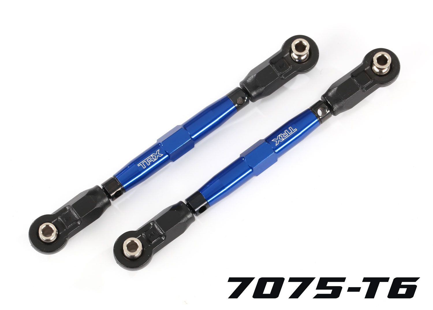 TRAXXAS 8948X Toe links, front (TUBES blue-anodized, 7075-T6 aluminum, stronger than titanium) (88mm) (2)/ rod ends, rear (4)/ rod ends, front (4)/ aluminum wrench (1)