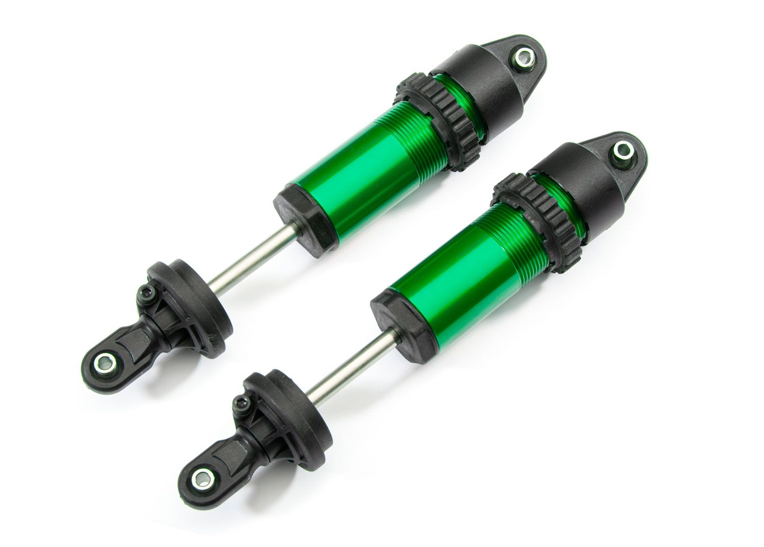 TRAXXAS 8961G Shocks, GT-Maxx®, aluminum (green-anodized) (fully assembled w/o springs) (2)